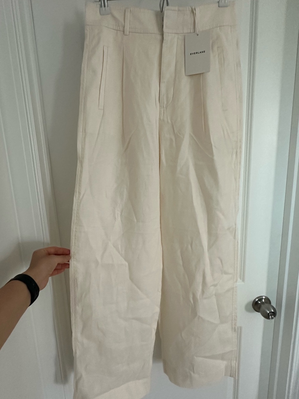 Everlane Wide-Leg Linen Pants Inseam 32.